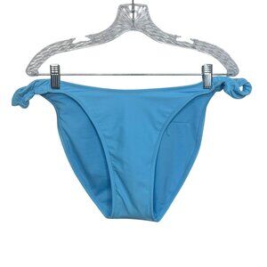 Wild Fable High Leg Cheeky Bikini Bottoms Swim XL Blue New Ruffle Strap
